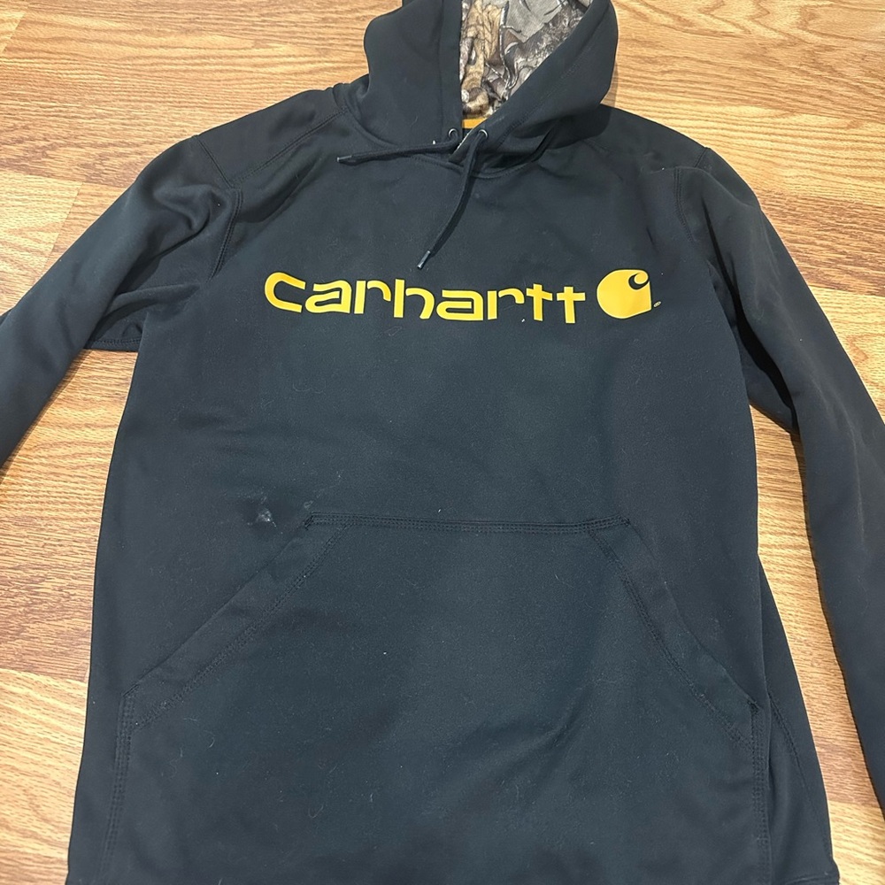 Carhartt Black Pullover with Yellow Branding